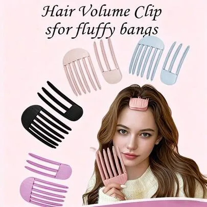 2pcs Fluffy Hair Clips, Seamless Design, Soft and Fluffy by SHEIN