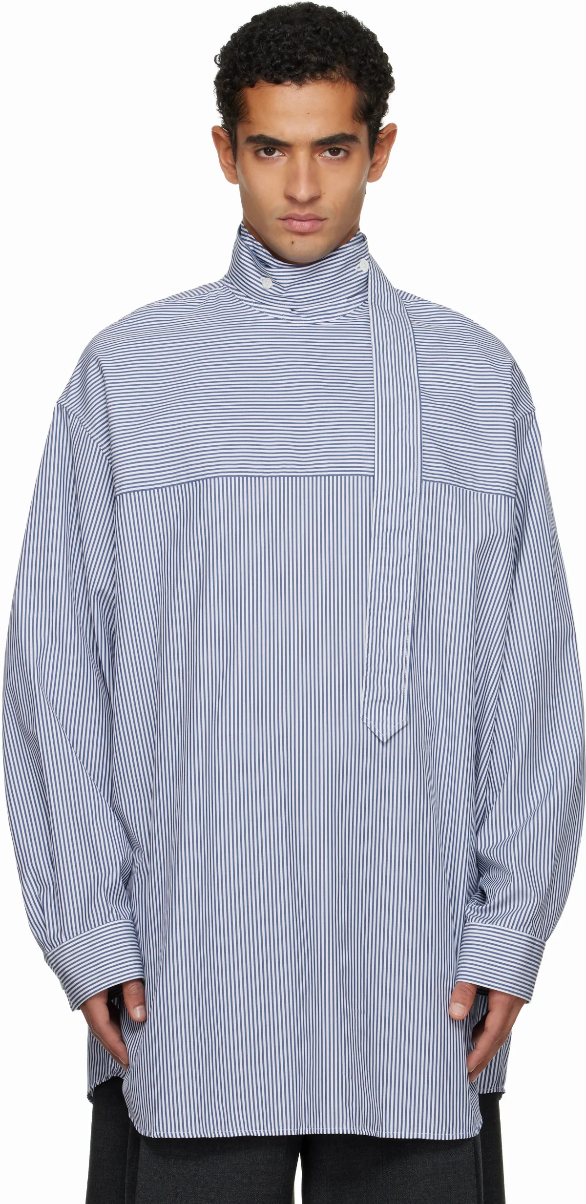 Blue & White Striped Shirt