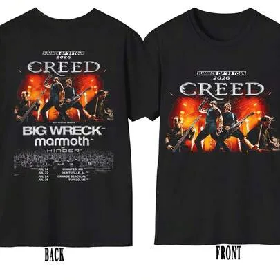 Creed Tour 2026 Summer of 99 Tour Shirt Sweater Hoodie by SHEIN