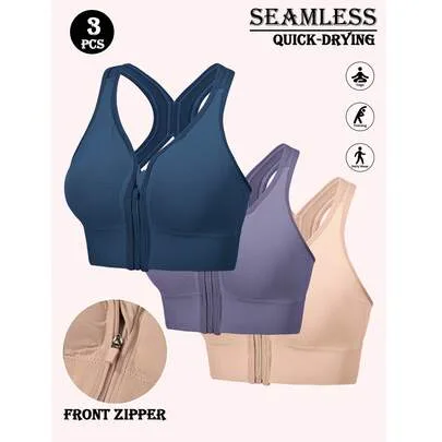 Shock-Absorbing Anti-Gravity Sports Bras Fully Covered Without Steel Ring Support Adjustable Shoulder Straps Breathable by SHEIN