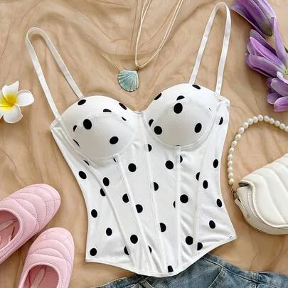 Polka Dot Print Camisole by Soleia
