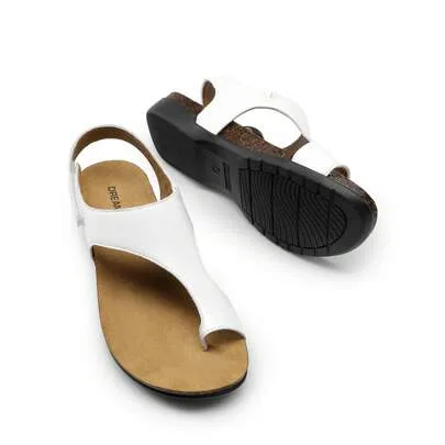 Cork Footbed Casual Thong Flat Sandals by Dream Pairs