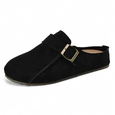 Cute Sandals Mules Slides with Buckles Non Lightweight Casual Slippers by SHEIN
