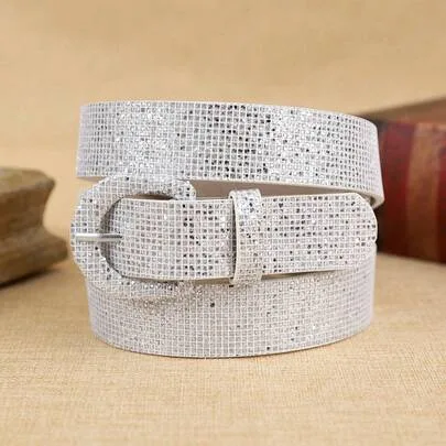 Fully Rhinestoned Rhinestone Waist Belt Shiny Decorative Belt by APLCSEY