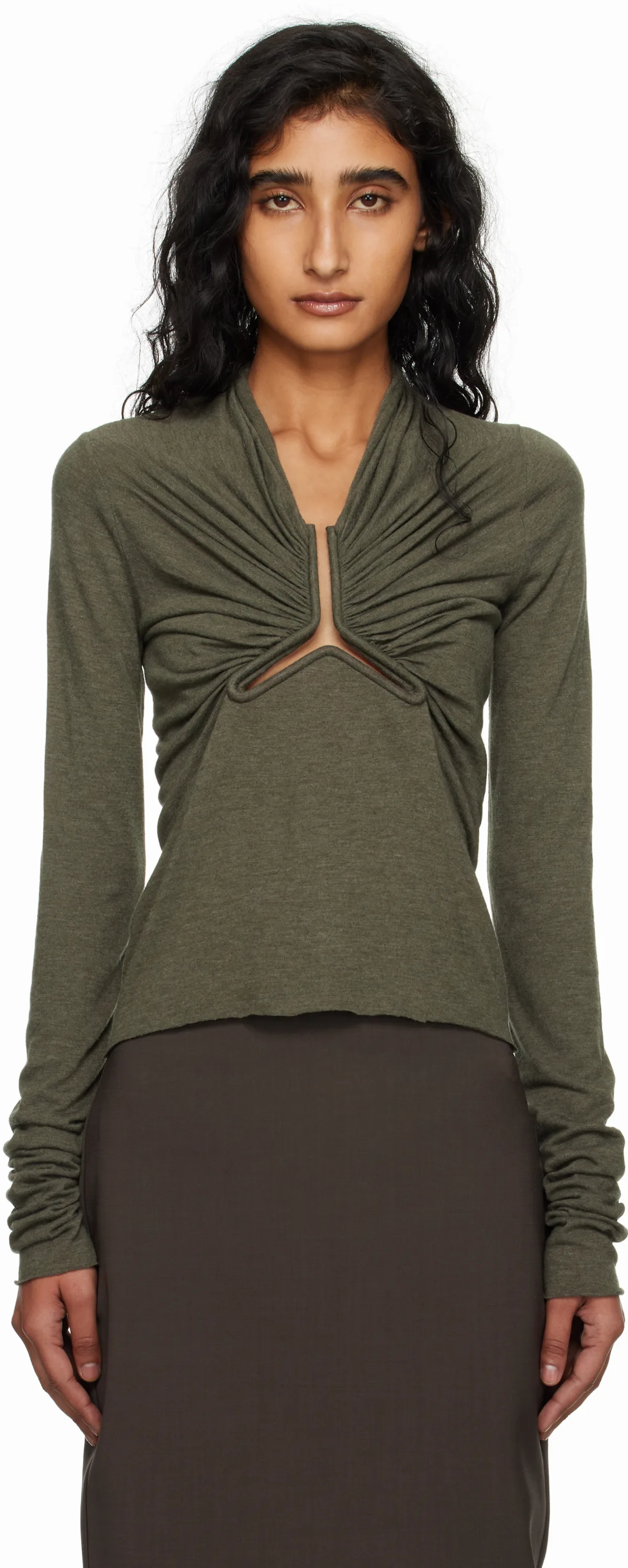 Khaki Concordians Allanah LS T-shirt