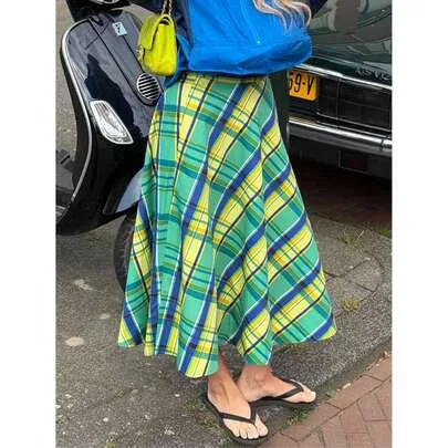 Plaid Casual Skirt by SHEIN