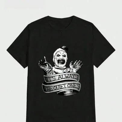 Art the Clown Digital Print Heavy Cotton T-Shirt by SHEIN
