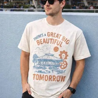 There's a Great Big Beautiful Tomorrow Family Disney Vintage Carousel of Progress T-Shirt by SHEIN