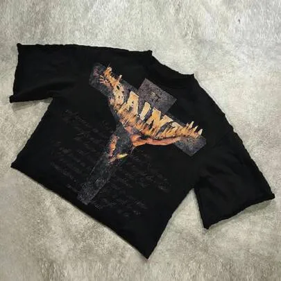 The Cross of the Passion of Jesus 100% Cotton Printed T-Shirt