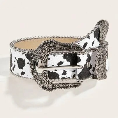 Heavy Embroidered Milk Silk Western Style Belt by SHEIN
