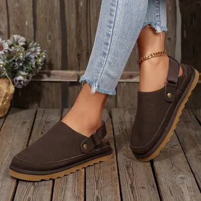 Outdoor Walking Travel Fashion Clogs Slippers Casual Non Slip Adjustable Comfort Mules Flat Sandals by SHEIN