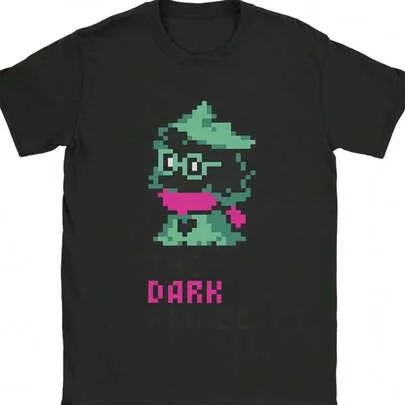 Deltarune Game T-Shirt Round Neck Short Sleeve, Pure Cotton by SHEIN