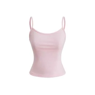Backless Beaded Cut-Out Criss-Cross Tie Strap Camisole Tank Top