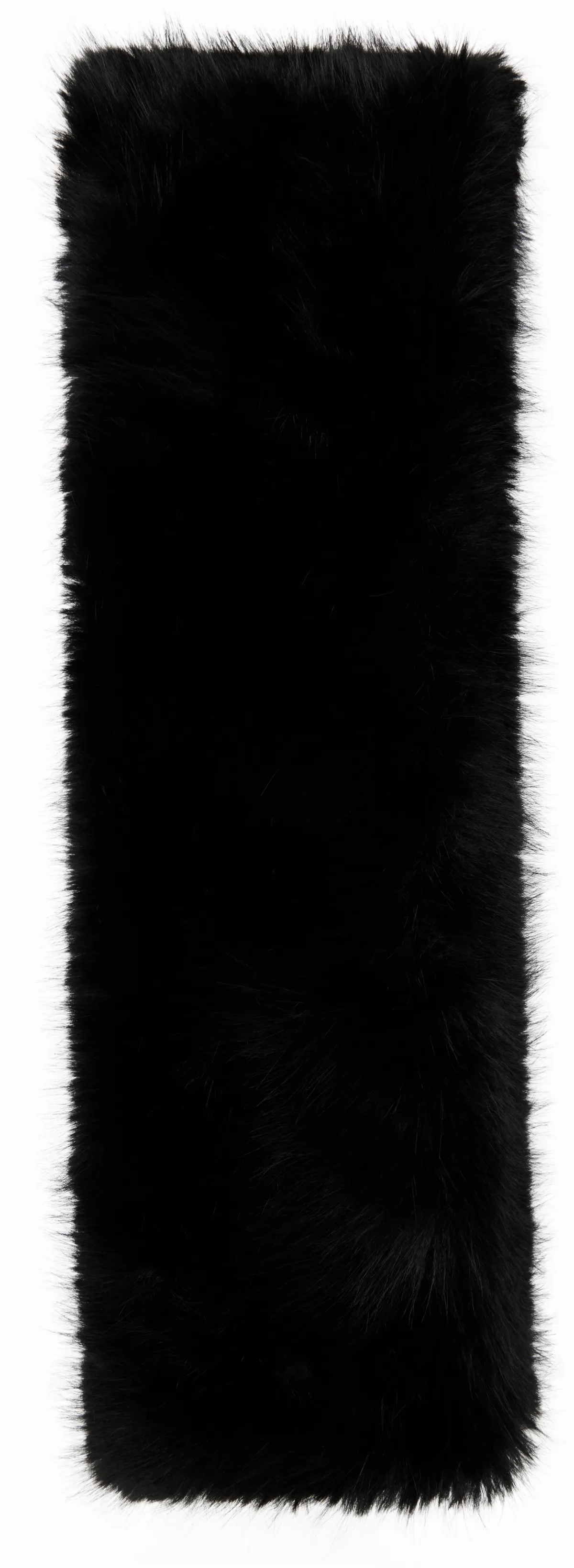 Black Faux Fur Scarf