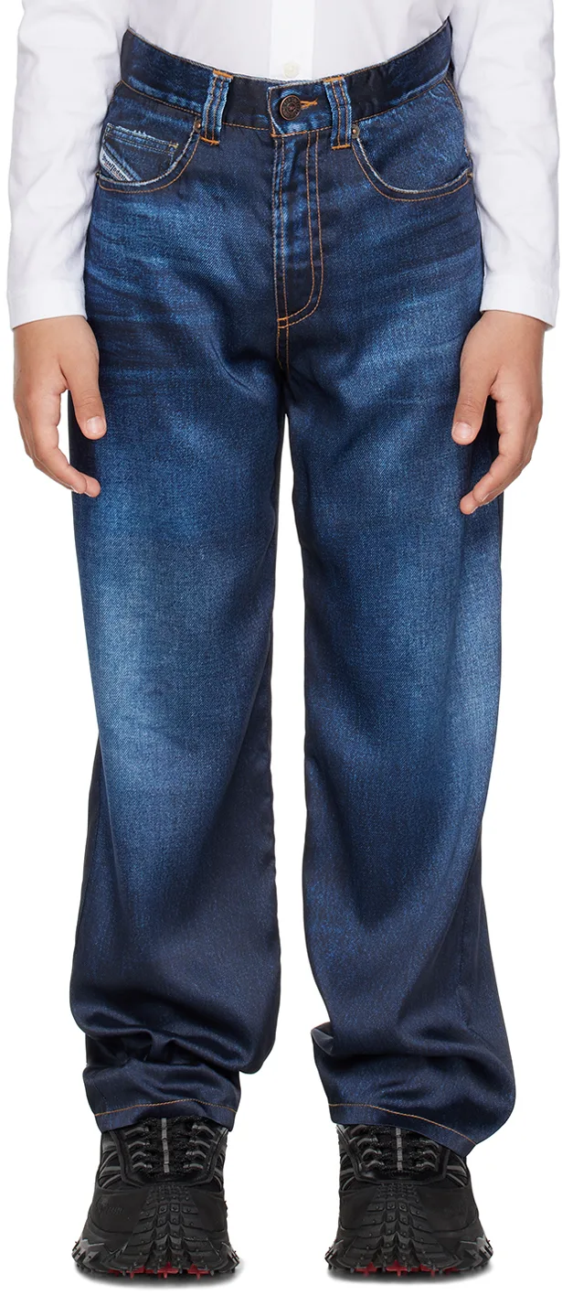 Kids Blue P-Mutu Leggings by Diesel