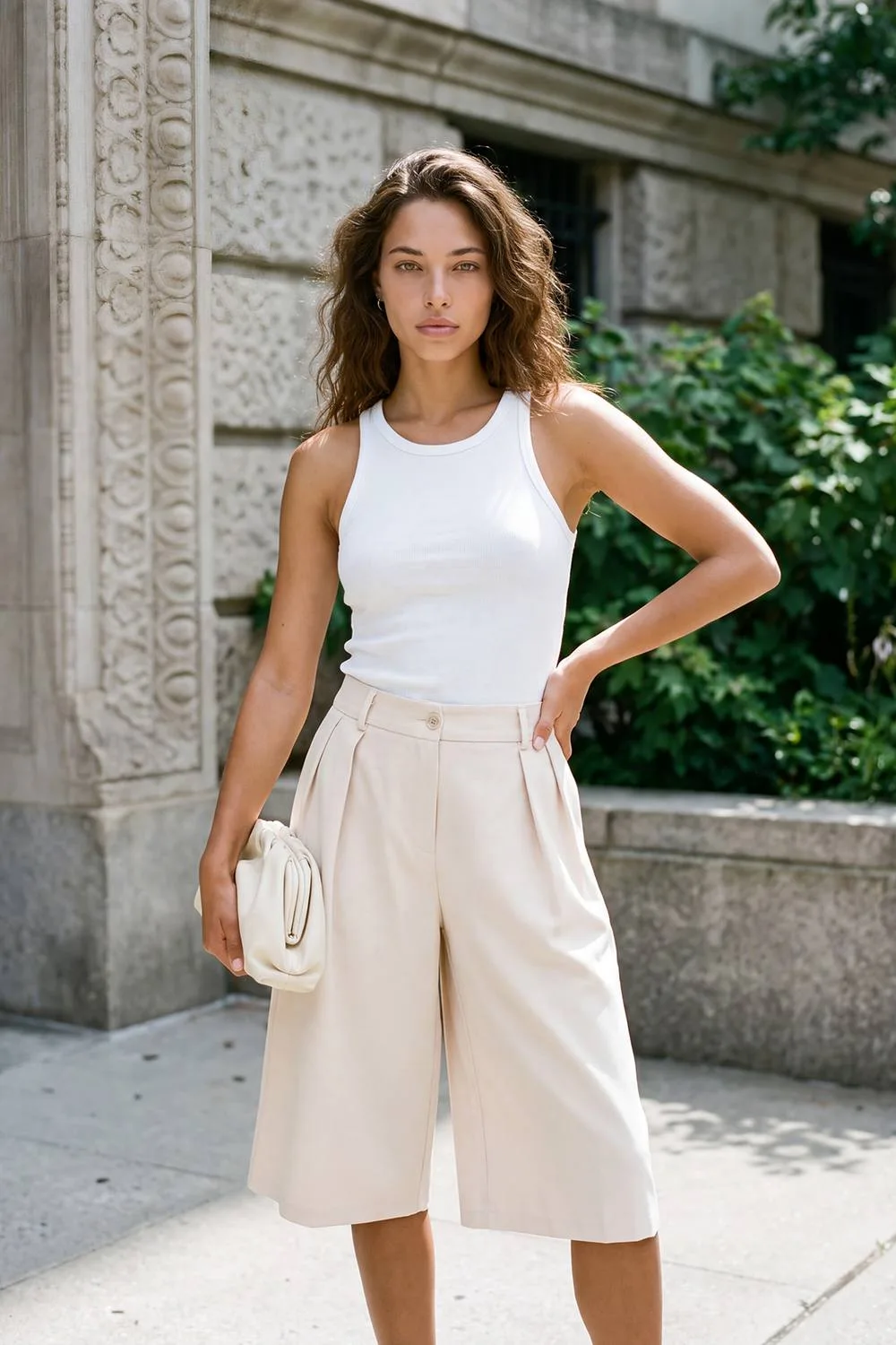 Tailored Satin Bermuda Shorts - Satin/Polyurethane by boohoo