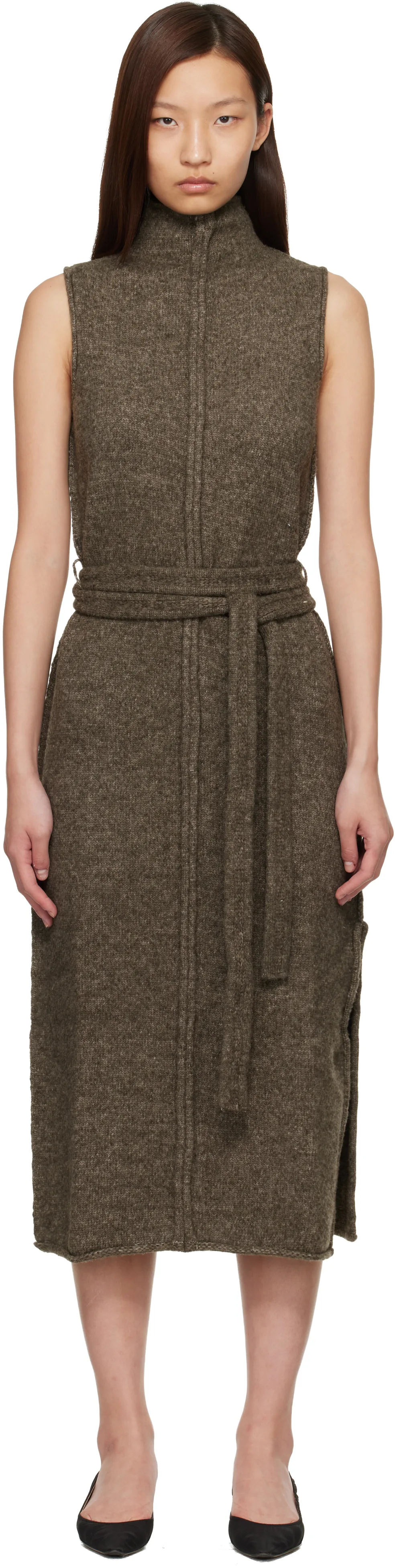 Brown Proenza Schouler White Label Zola Knit Midi Dress