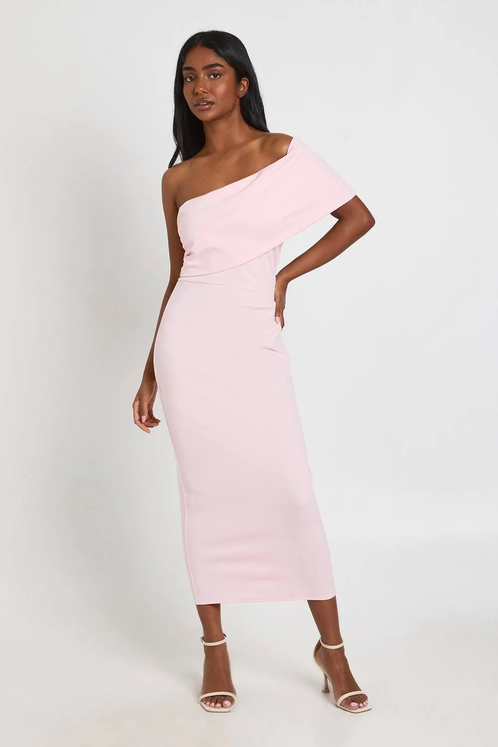 Jersey Crepe Bardot Midaxi Dress - Woven