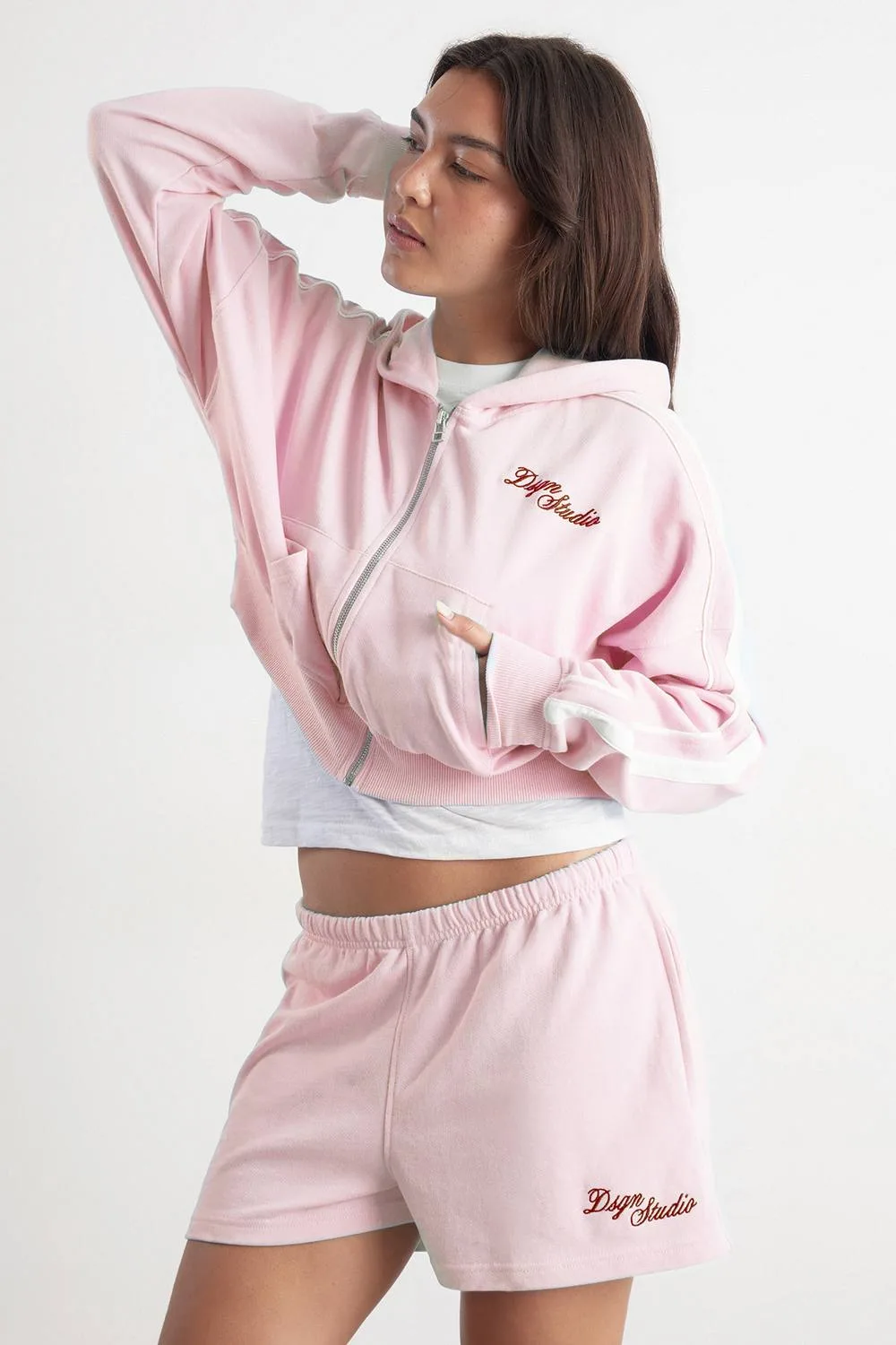 Side Stripe Sweat Short - Polyurethane/Fleece by DSGN Studio