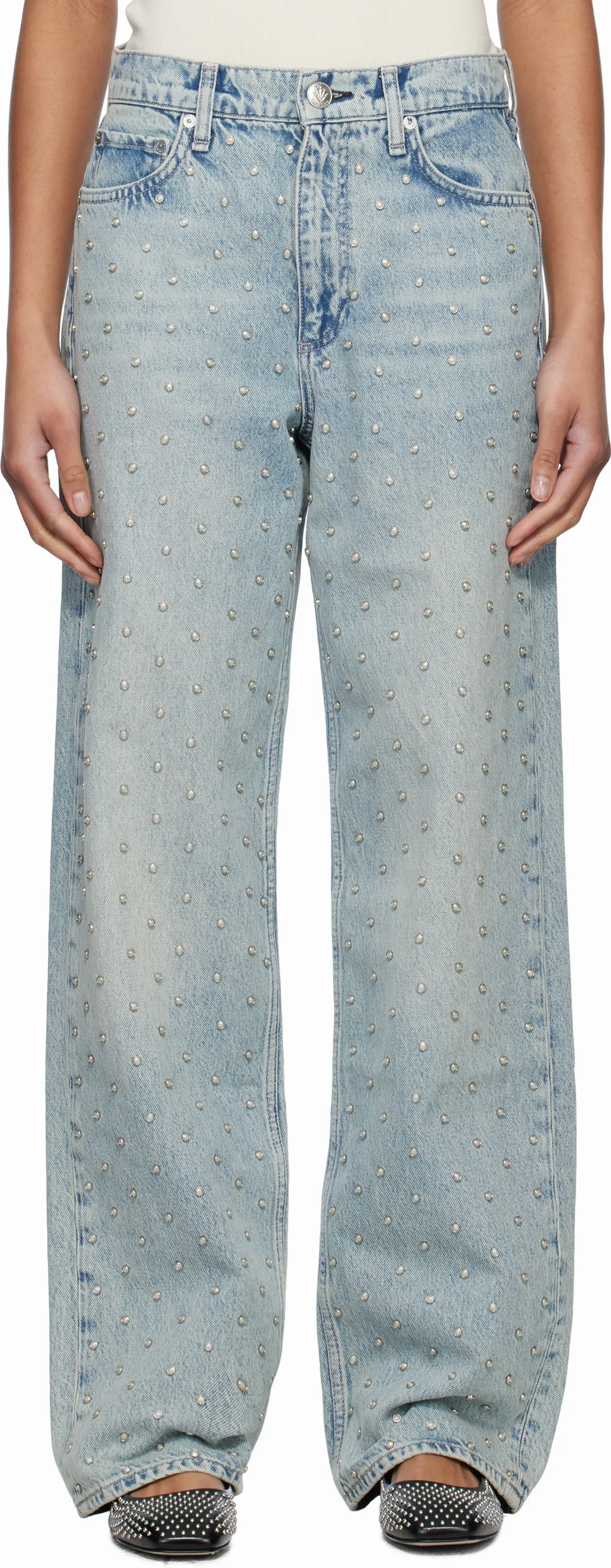 Blue Shea Relaxed Straight Jeans