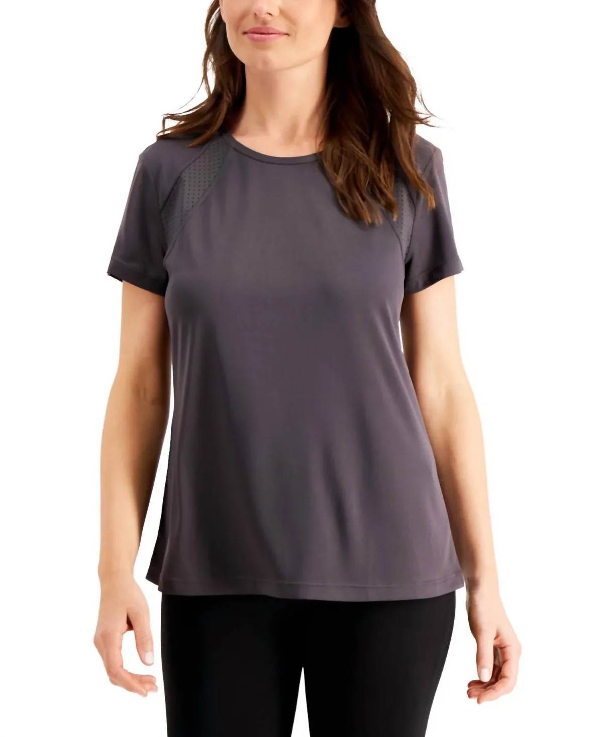 Activewear Perforated Crewneck T-Shirt by Ideology