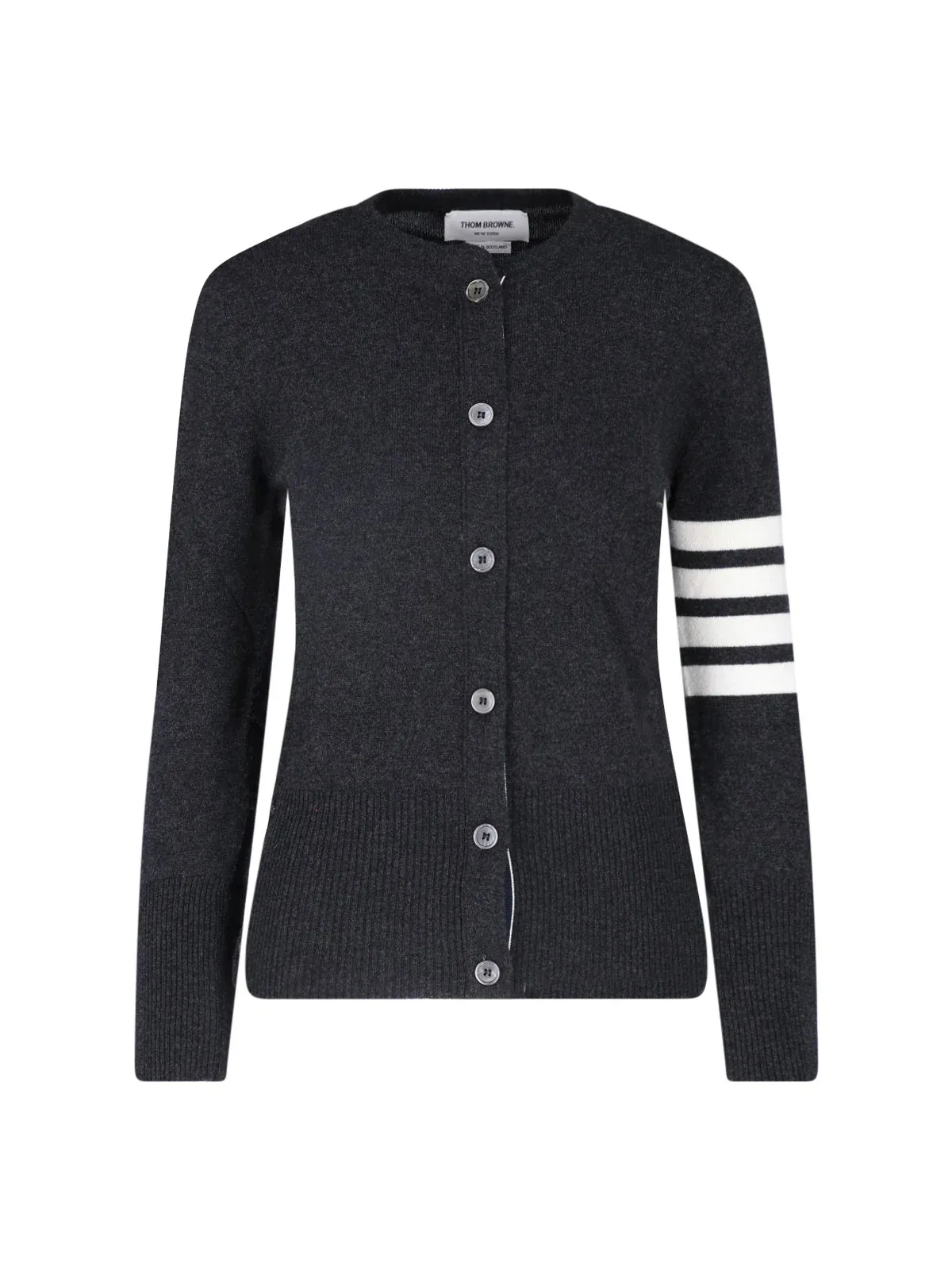 Cashmere 4-Bar Cardigan by Thom Browne
