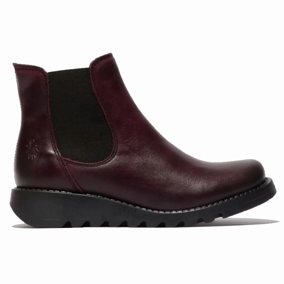 SALV195 Wedge Heel Leather Chelsea Ankle Boots by FLY London