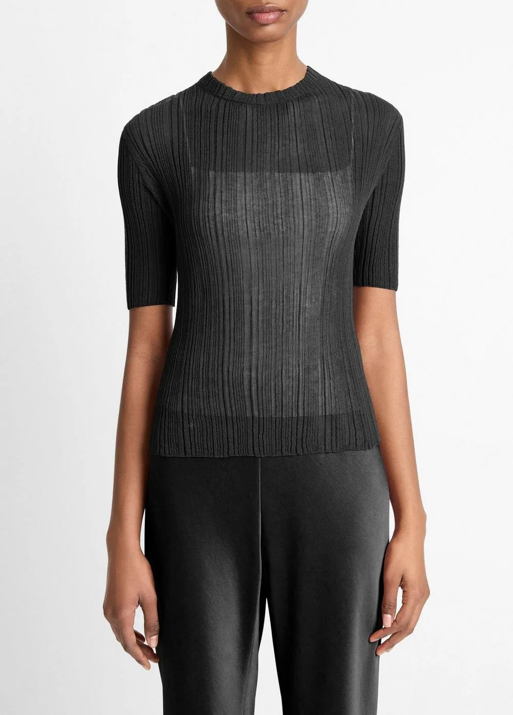 Italian Cotton-Blend Double-Layer Top