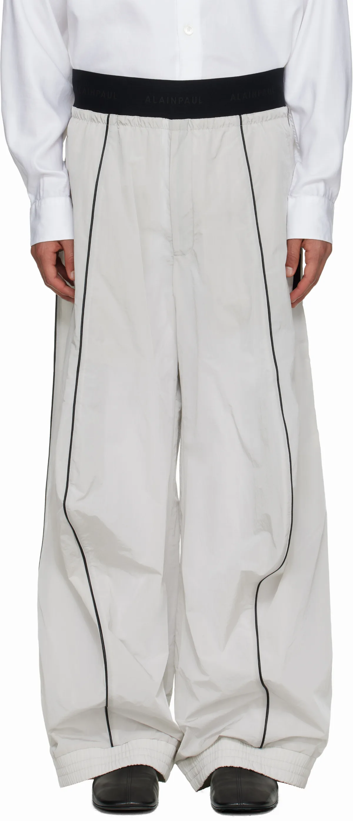 Grey Knee Shape Track Pants