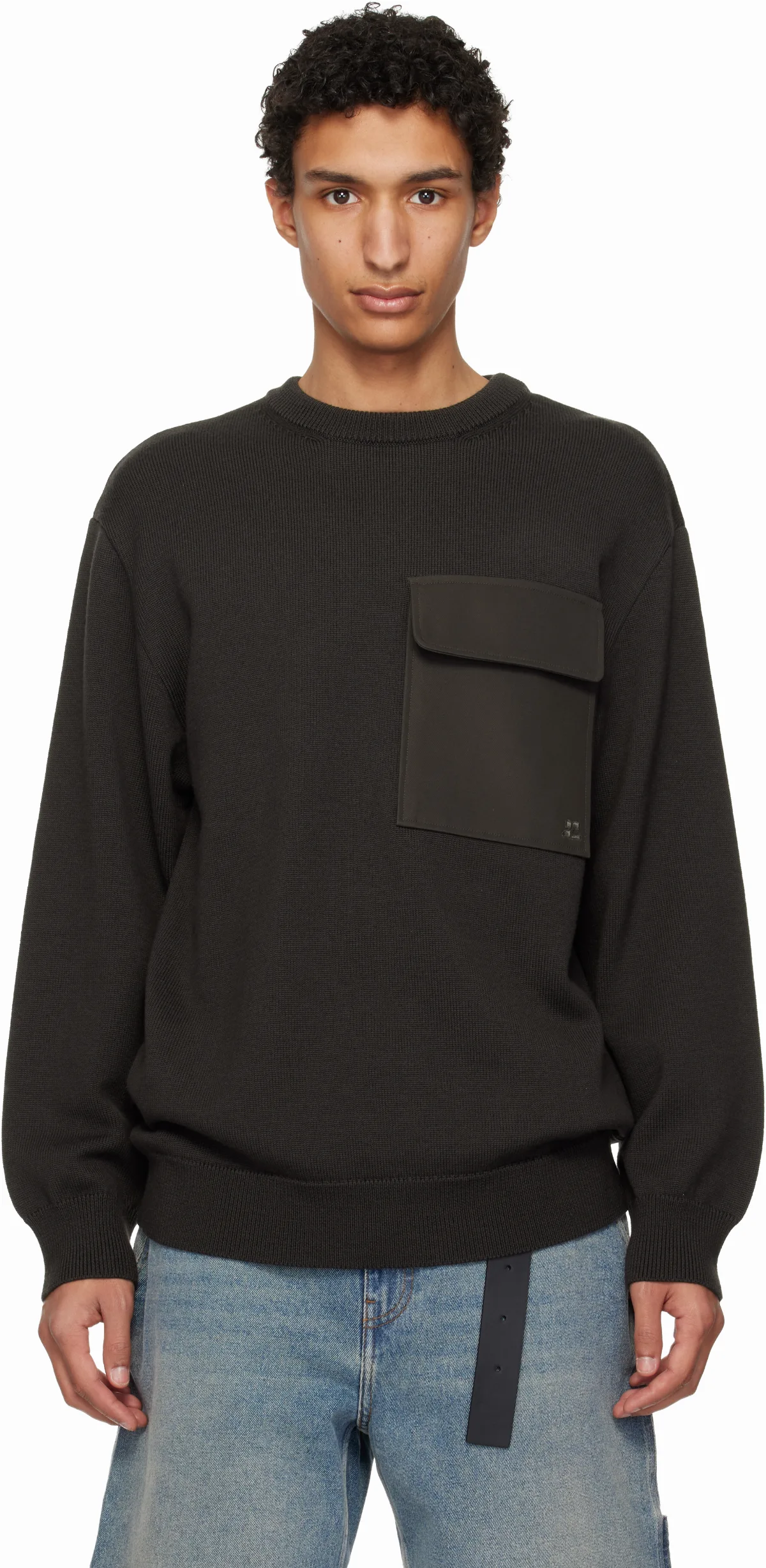Brown Utility Wool Sweater