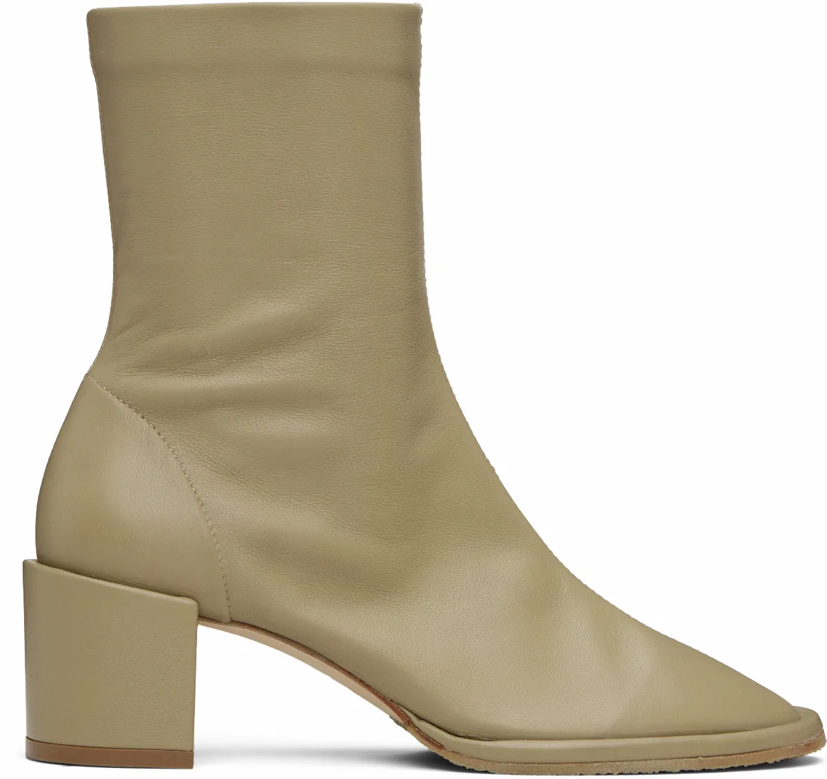 Beige Josiah Lamb Nappa Leather Boots