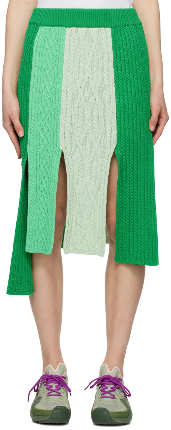 Green Paola Midi Skirt