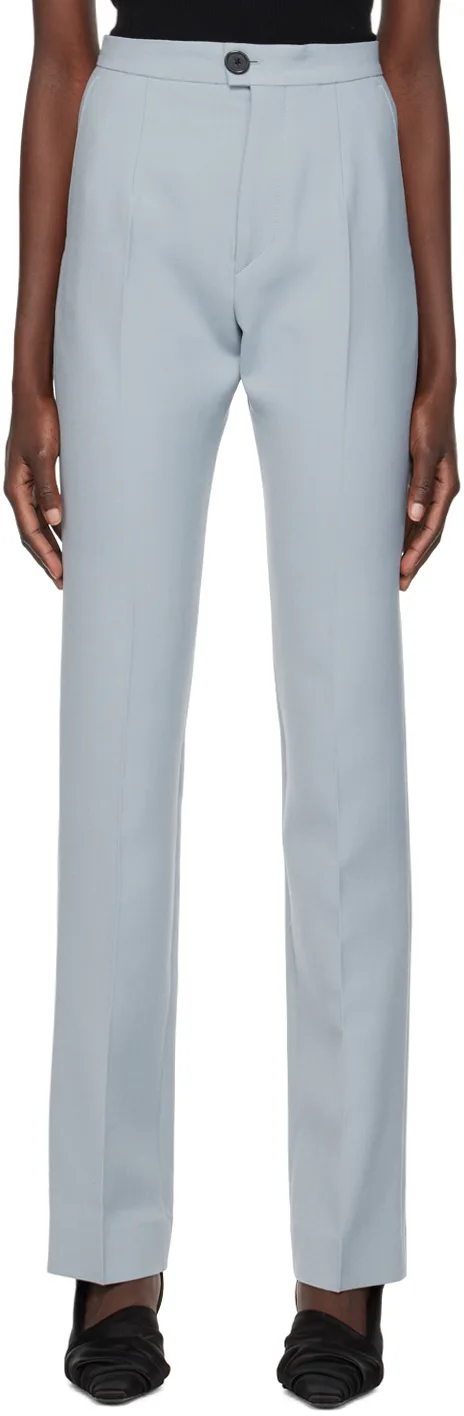 Gray Slim Leg Trousers