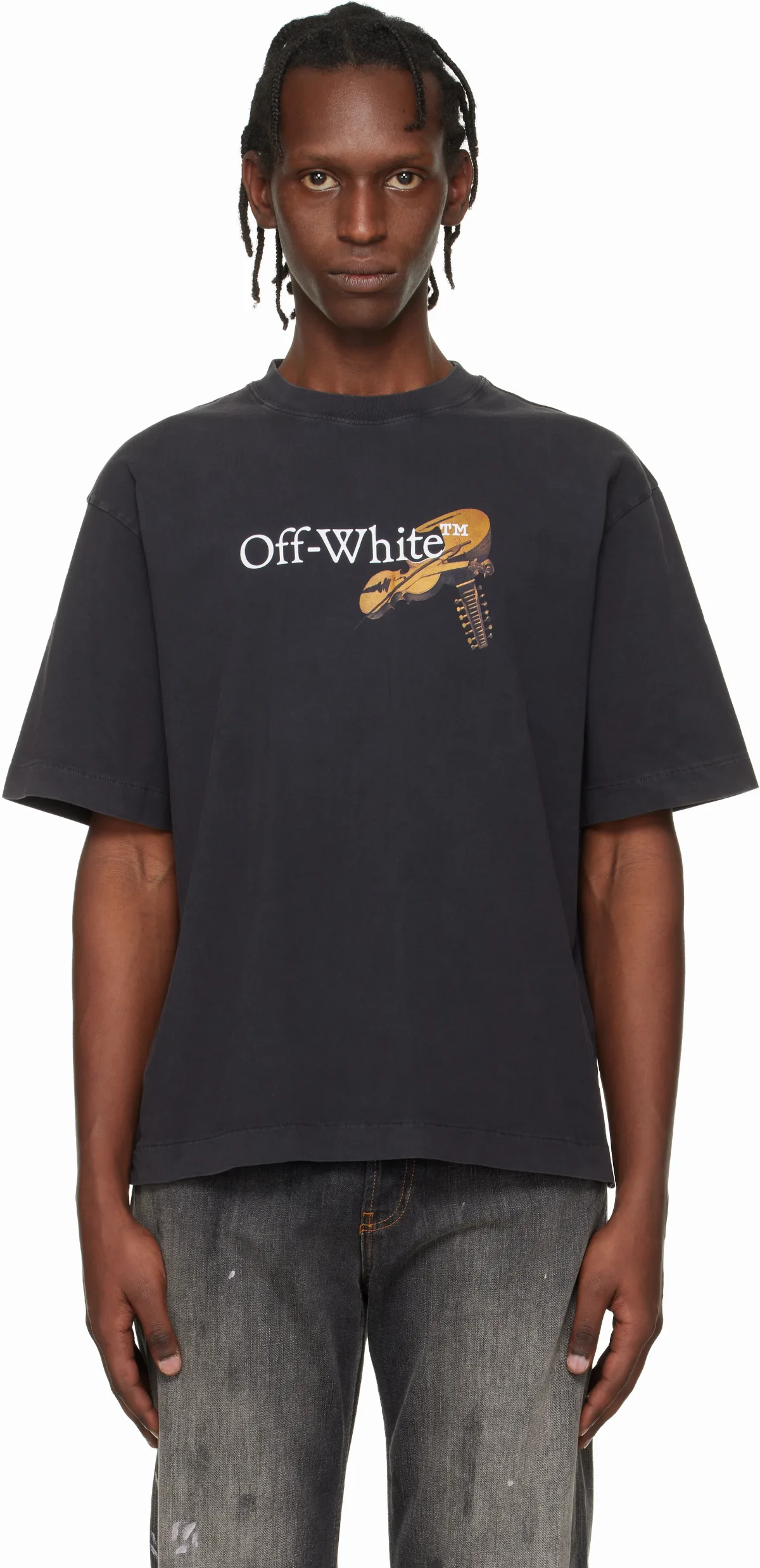 Black Cupid Arrow Skate Logo T-shirt
