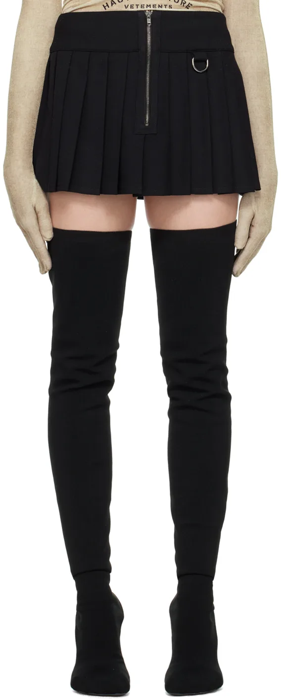 Black Pleated Miniskirt by VETEMENTS
