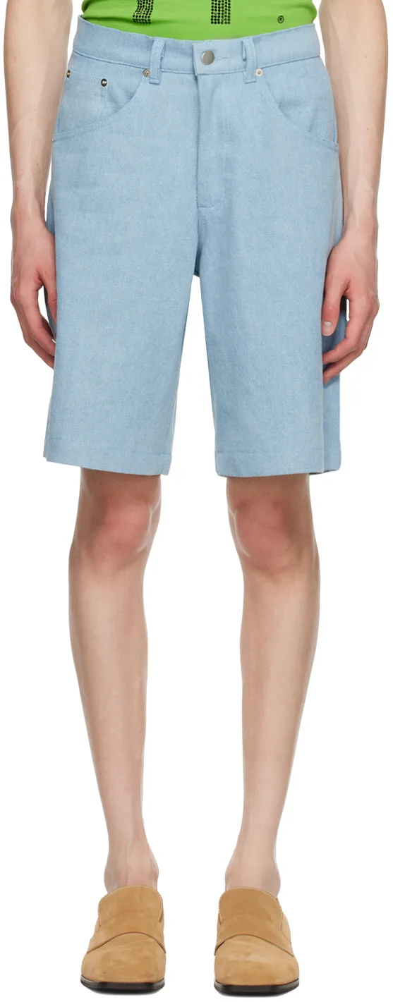 SSENSE Exclusive Blue Denim Shorts