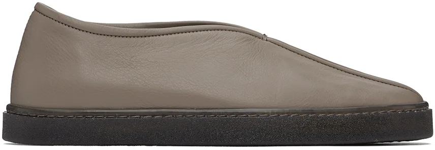 SSENSE Exclusive Gray Piped Slippers