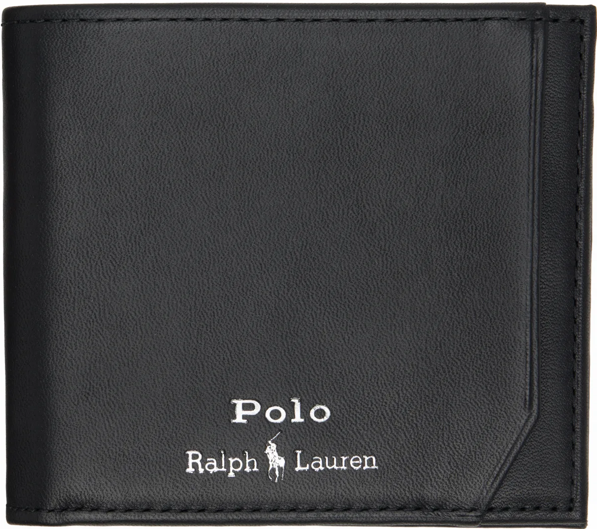 Black Smooth Leather Billfold Wallet