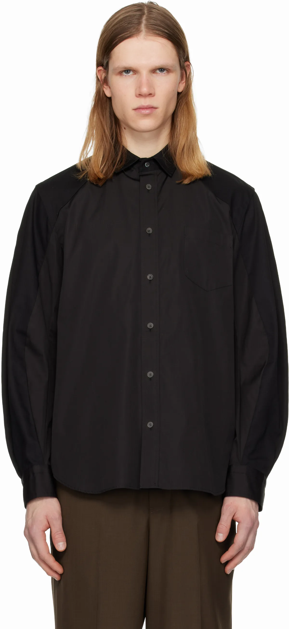 Black Poplin Shirt