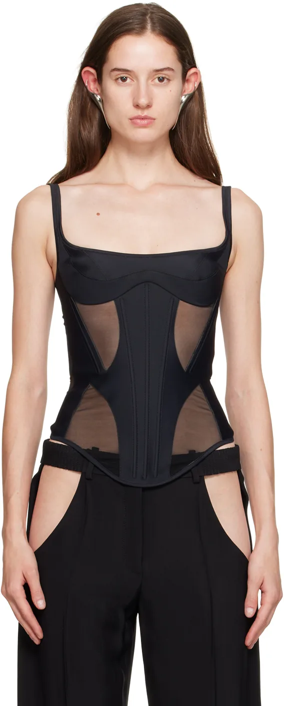 Black Illusion Tank Top