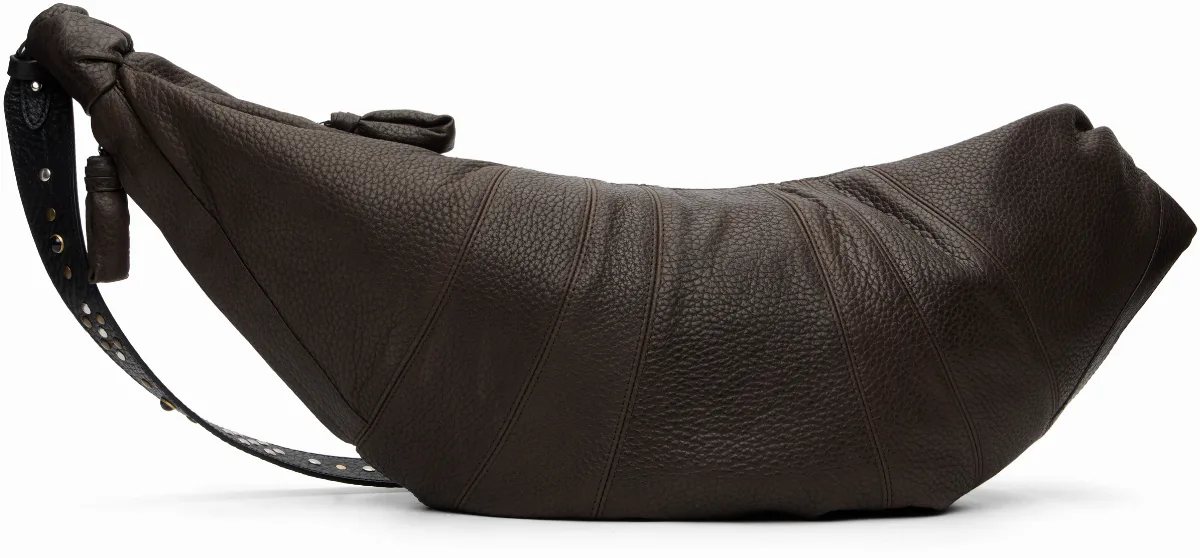 Brown Western Studs Large Croissant Bag
