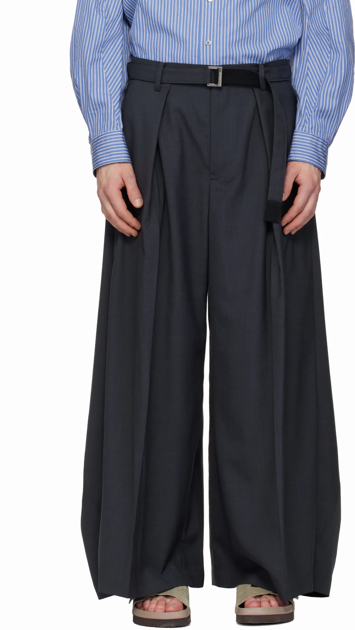 Gray Suiting Trousers by sacai