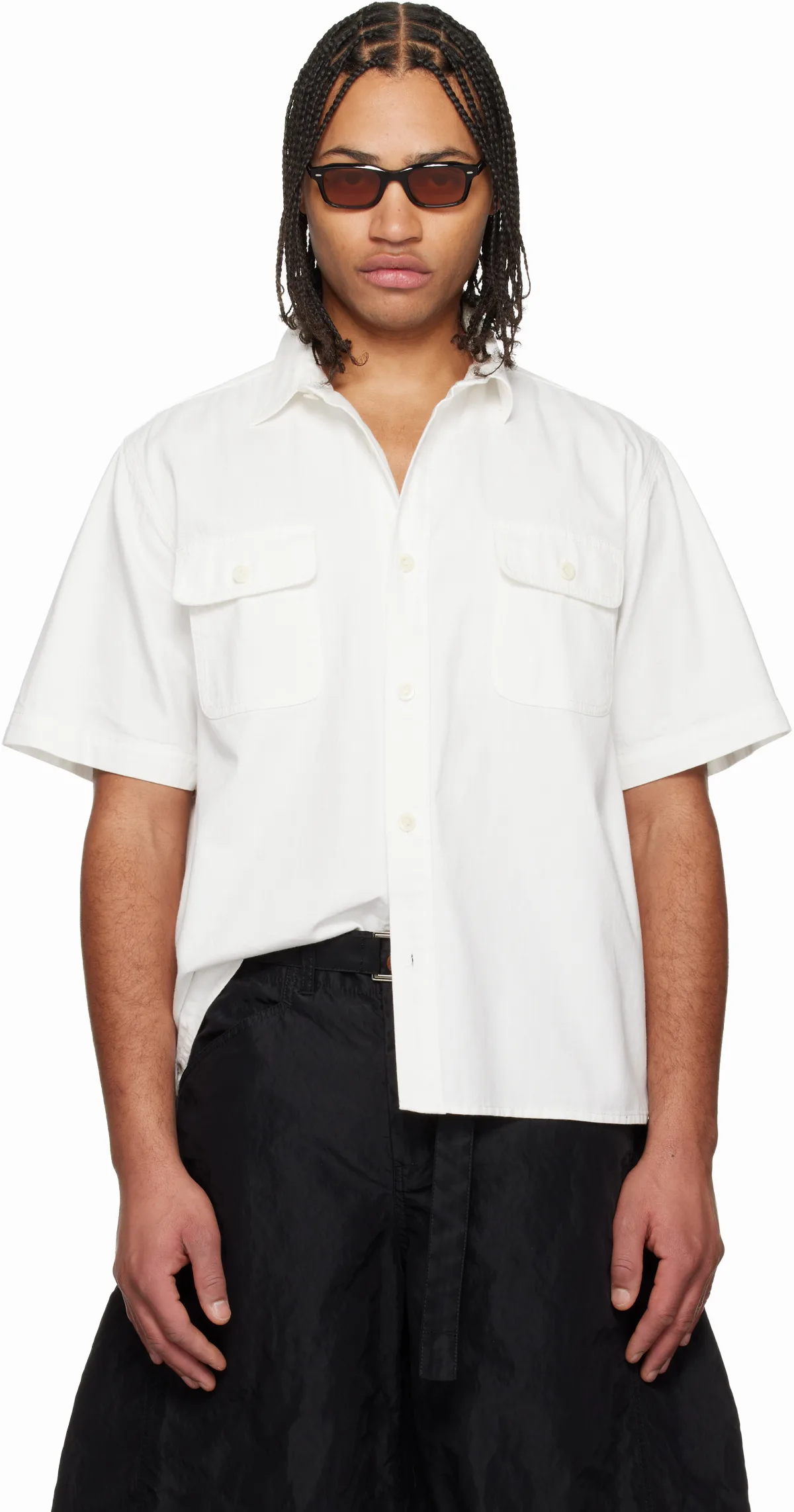 White Light Weight Denim Shirt