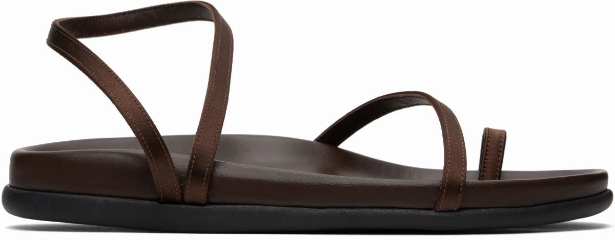 Brown Eleftheria Footbed Sandals
