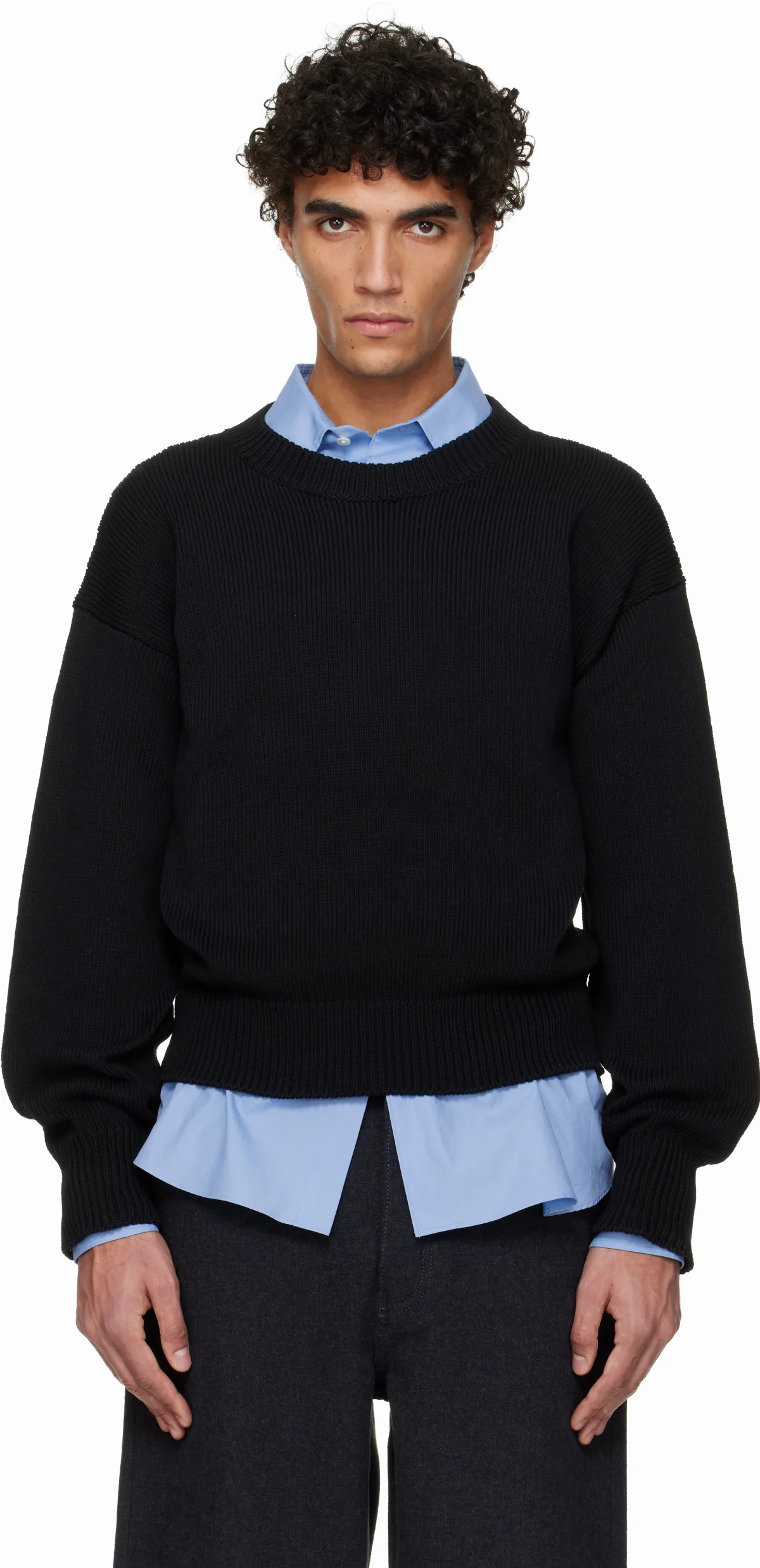 Black Cotton Sweater