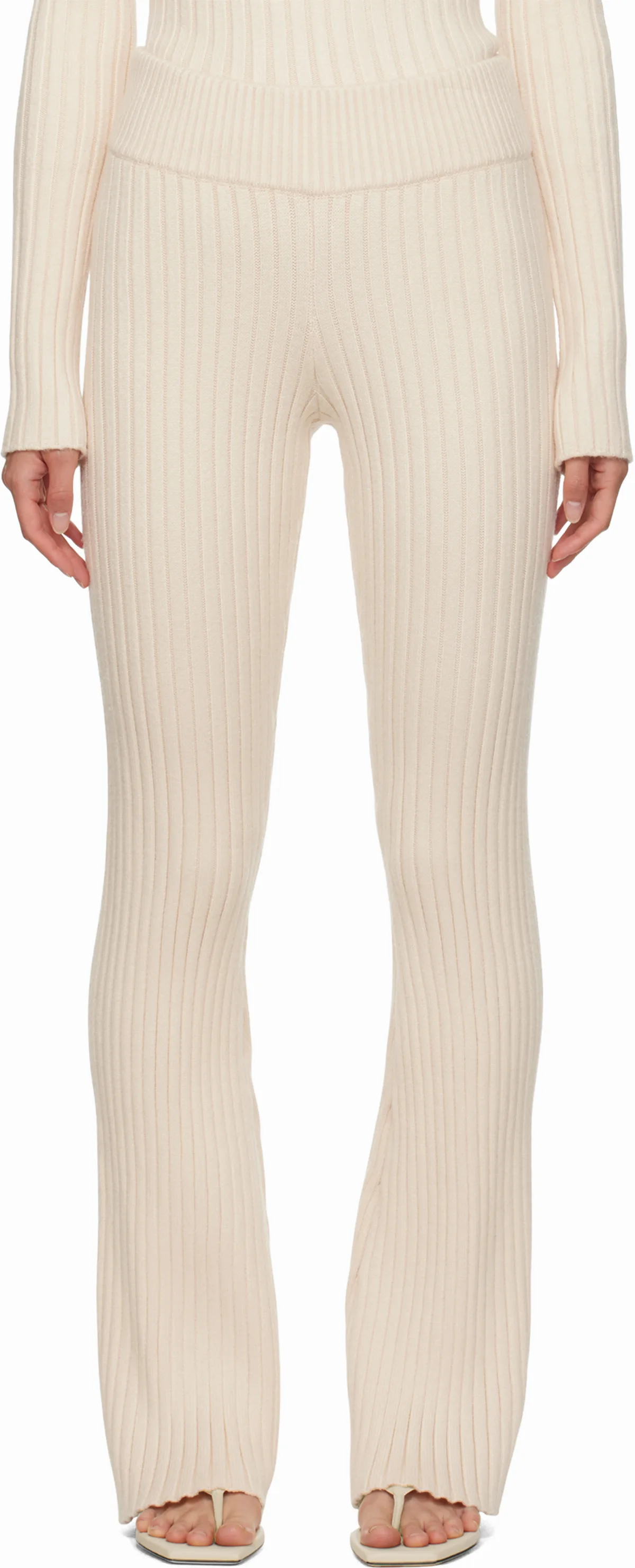 Off-White Thalia Rib Lounge Pants by GUIZIO