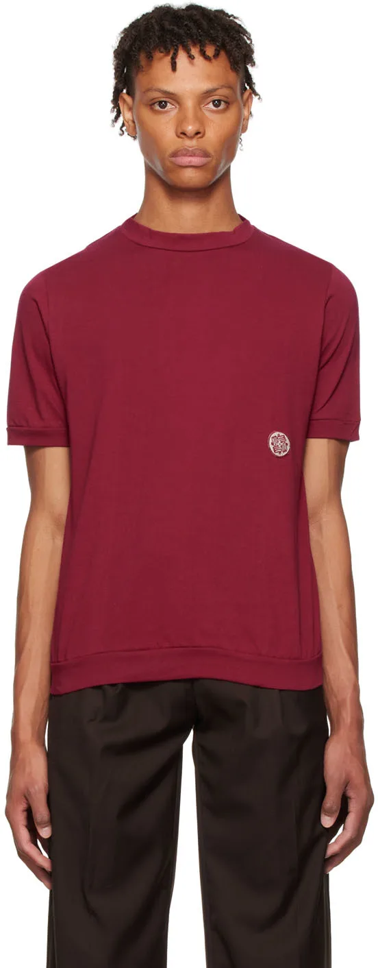 Burgundy Cotton T-Shirt