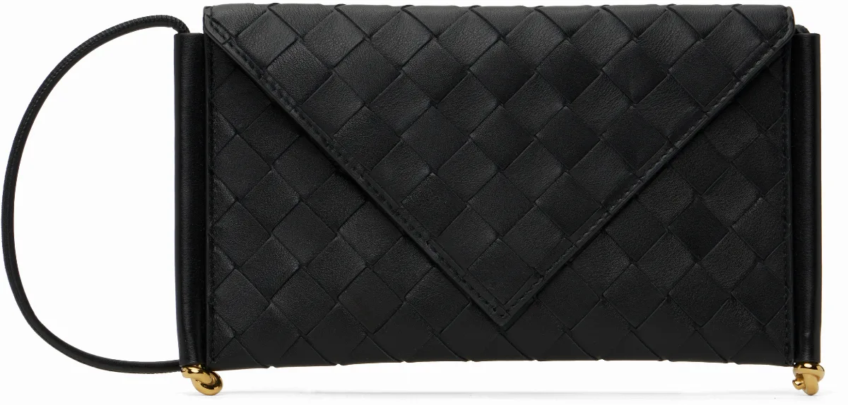 Black Solstice Phone Bag by Bottega Veneta