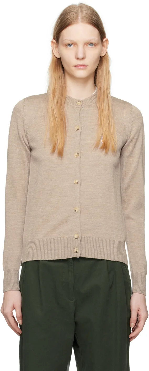 Beige Fox Head Cardigan