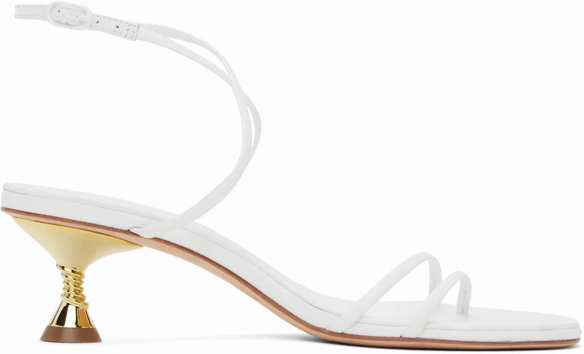 White Helix 50 Heeled Sandals